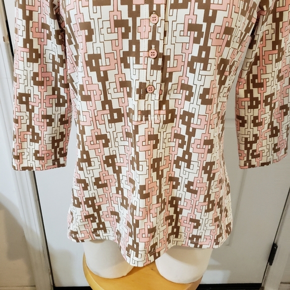 J. Mc Geometric Patterned Blouse - Picture 4 of 8